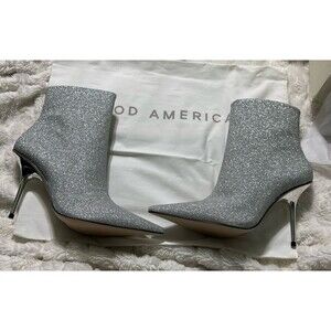 Good American Emma High Bootie Pointed Toe With Dust Bag NIB 9